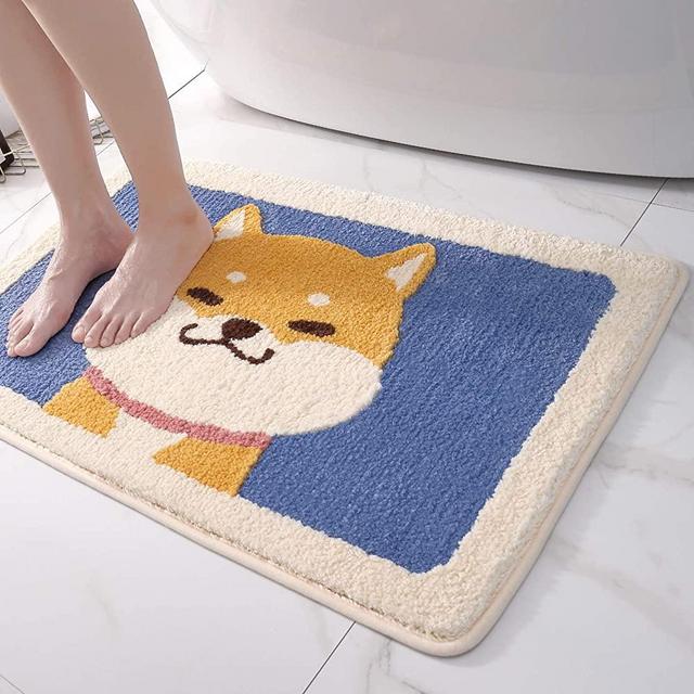 DEXI Bathroom Rug Mat, Non-Slip Extra Soft Bath Mat Water Absorbent Bath Rug, Carpets for Tub, Shower, and Bath Room, 16"x24"