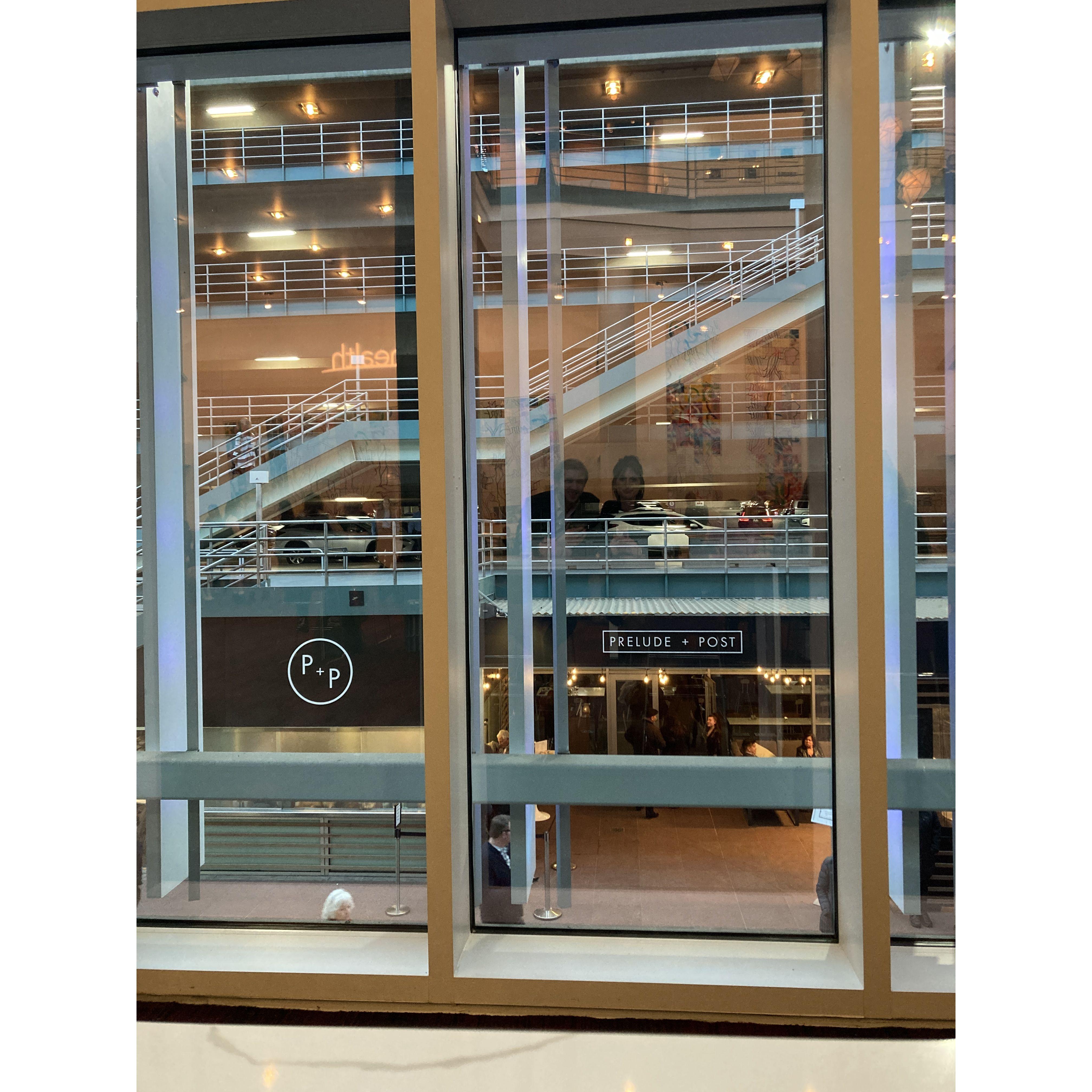 Cool pic before the show - drank an overpriced cocktail and discussed the theology of inherent sin. It was the stuff dreams are made of.