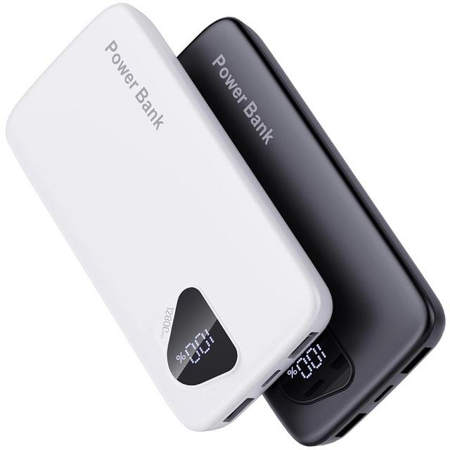 2025 2-Pack 12800mAh Portable Charger with Built in Cables, Travel Essential Battery Pack, 4 Outputs 2 Inputs Slim Power Bank with Cord Wires for iPhone 16/15/14, Samsung Galaxy S23/22, Pixel etc