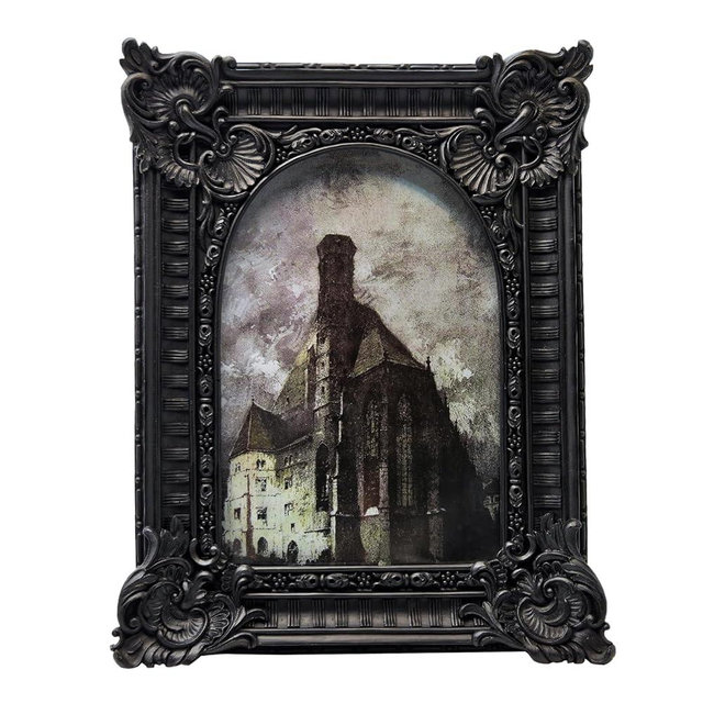 BILXIM 4x6 Vintage Picture Frame, Antique Black Ornate Arched Photo Frame for Wall Hanging or Tabletop Display, Retro Gothic Home Decor, Photo Gallery Art