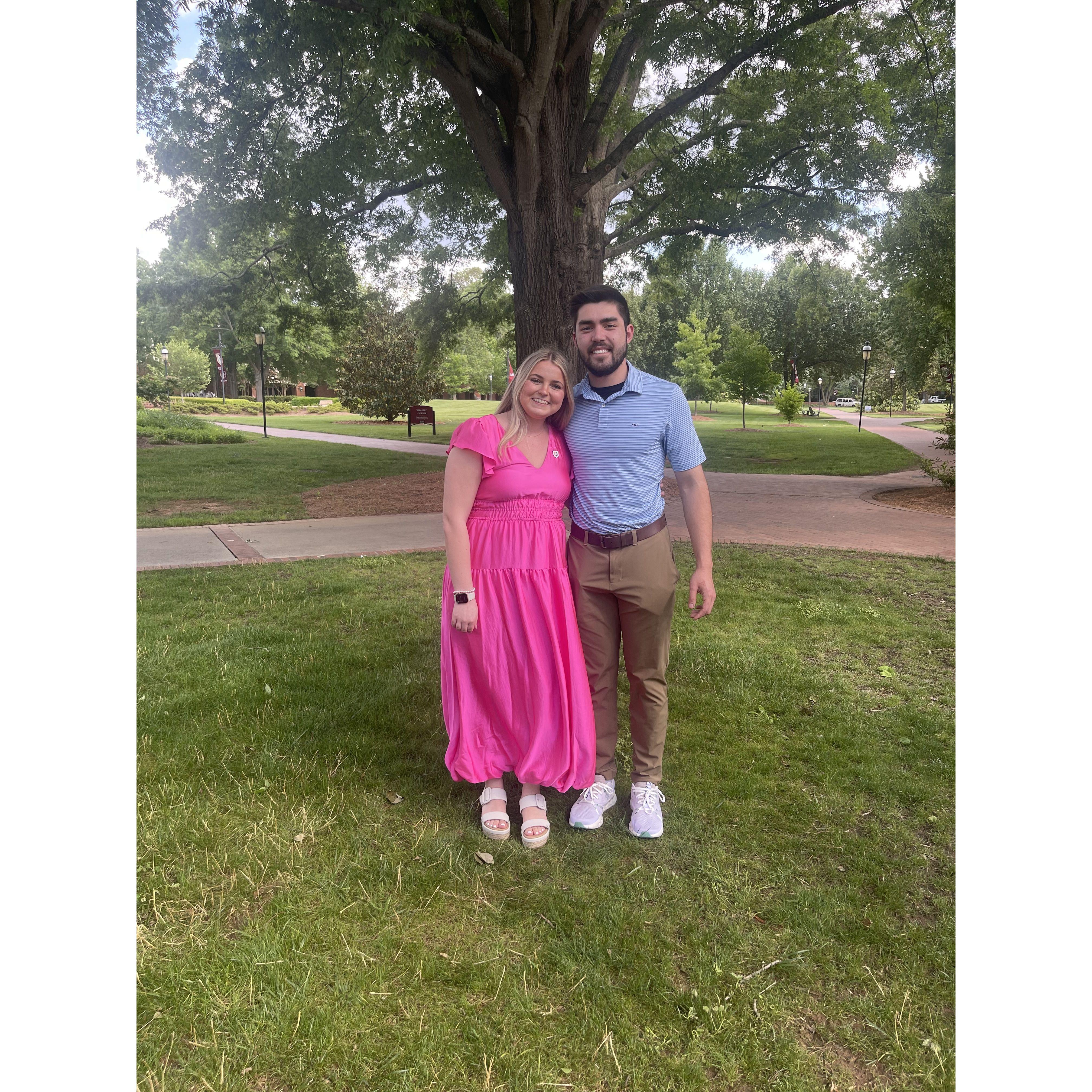 Madi's pinning ceremony at Elon for PT school!