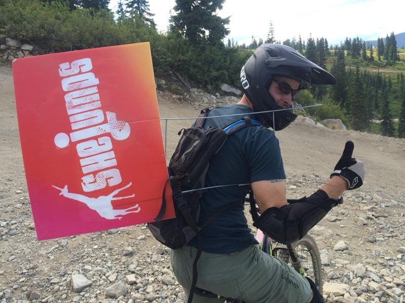 Jason helping out at She Jumps event I helped put together at Stevens Pass, WA. He was surrounded by pretty downhill mountain biking girls all day. Not one complaint out of him!
