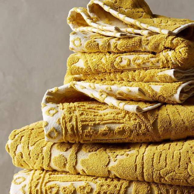 Stone Carvings Towel: Hand Towel/ Maize