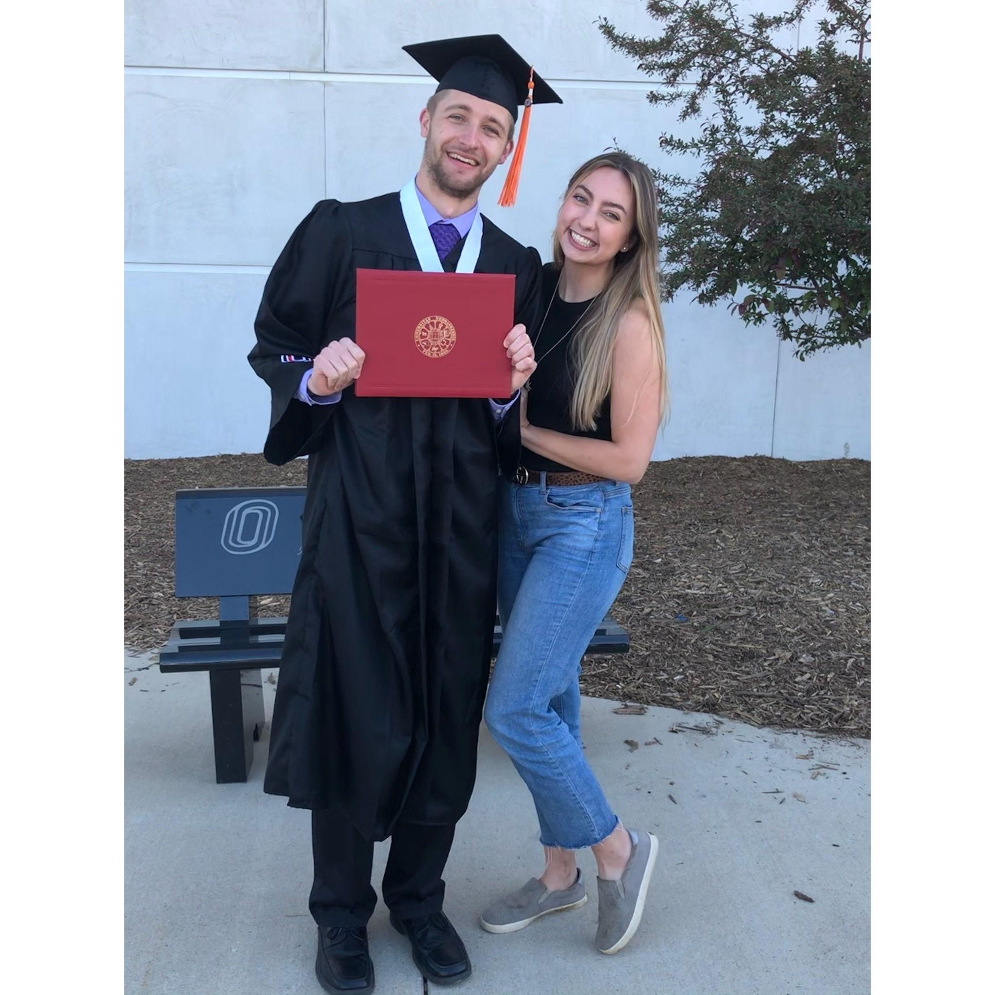 Jacob's graduation earning his bachelor's degree