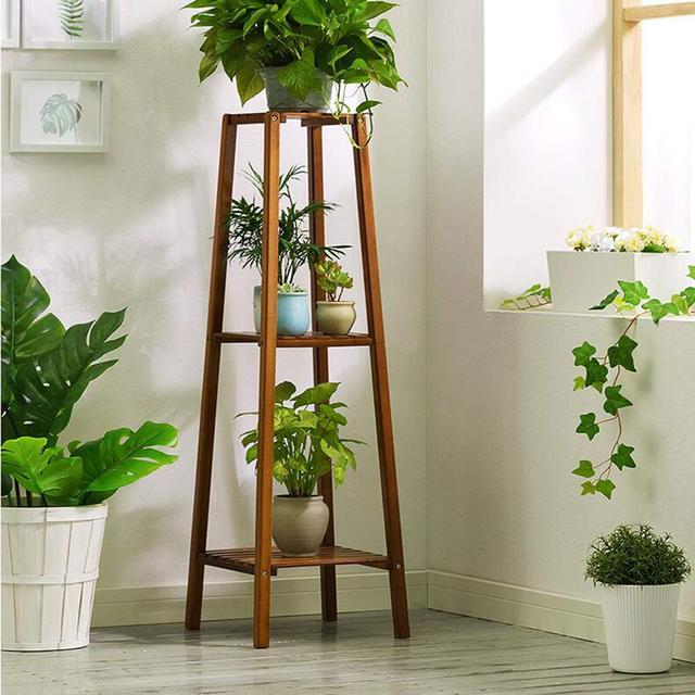 Magshion Bamboo Tall Plant Stand Pot Holder (3 Tier)