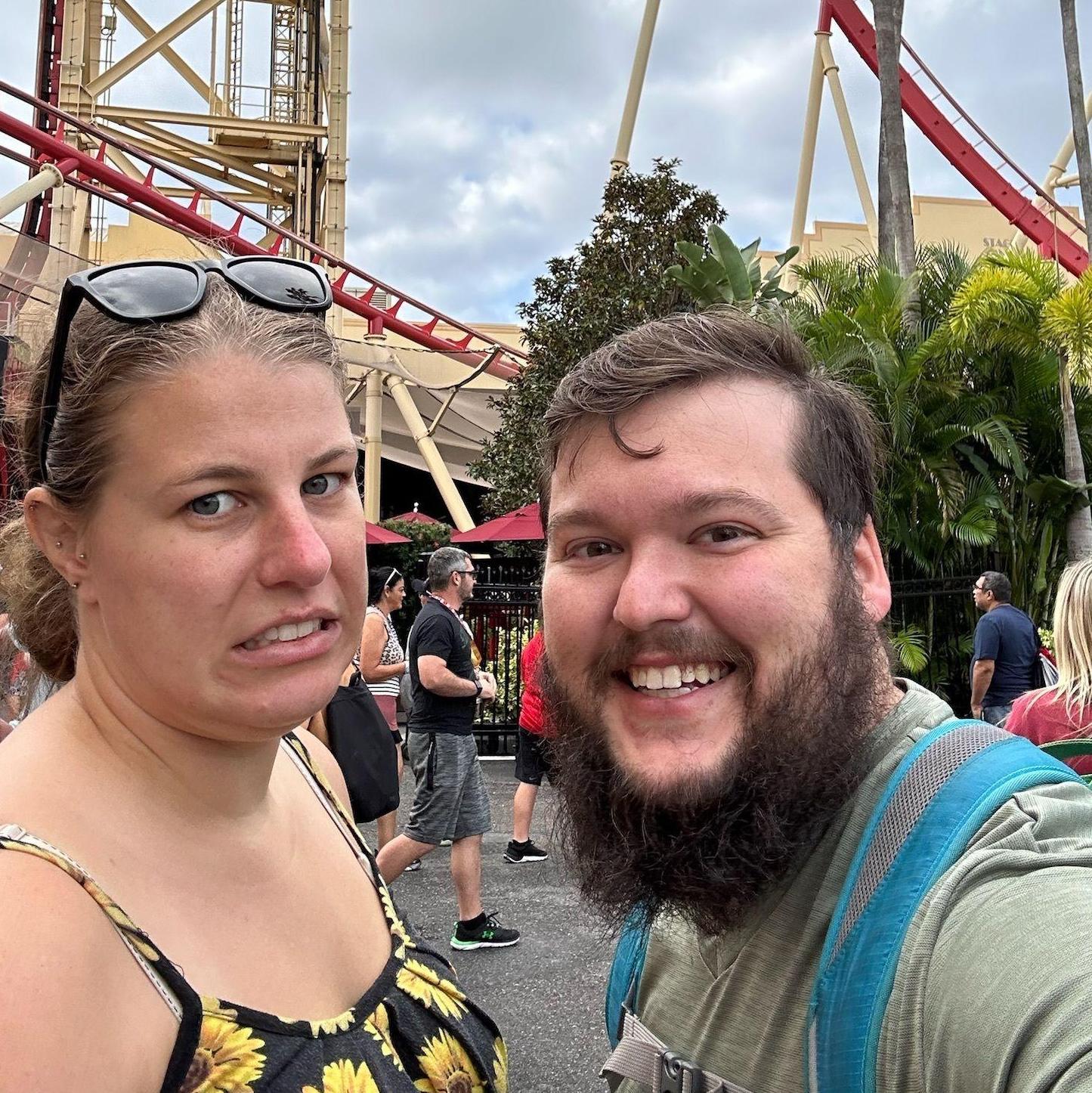 Alissa doesn't like rollercoasters