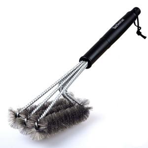 Grill Brush, Barbestar 18" 3 in 1 Safe Barbecue Grill Brush Wire Bristles, Stainless Steel, Sturdy and Effective, Best BBQ Cleaner for All Barbecue Lovers