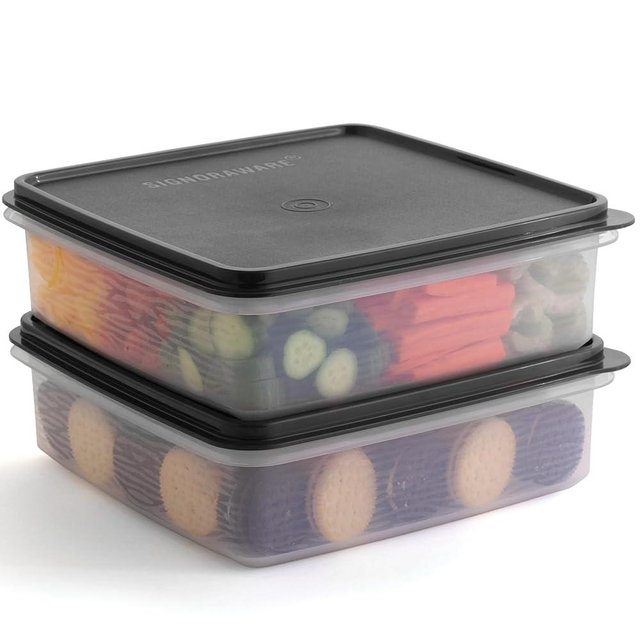 Plastic Storage Containers with Lids – 2-Pack 3L Cupcake Carrier – Leakproof Cookie Storage Containers Airtight – BPA-Free Plastic Containers with Lids for Food Storage, Meal Prep, Leftovers, Cupcakes