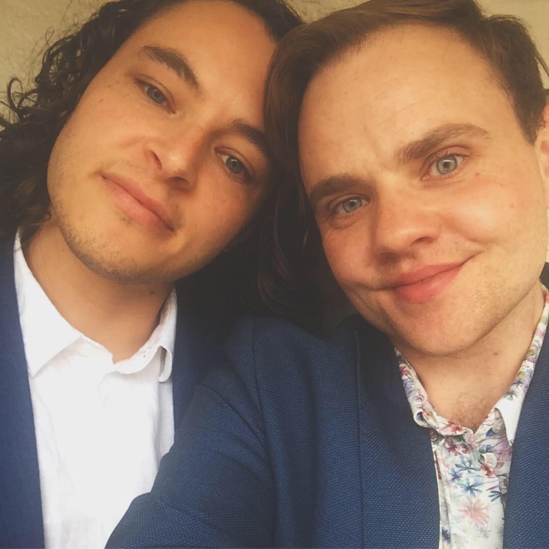 Getting ready for our engagement party in 2018.