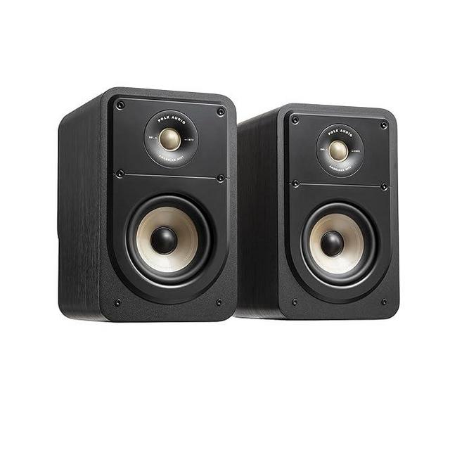 Polk Audio Signature Elite ES15 Bookshelf Speaker - Hi-Res Audio Certified, Dolby Atmos & DTS:X Compatible, 1" Tweeter & 5.25" Woofer, Power Port Technology for Effortless Bass (Pair, Stunning Black)