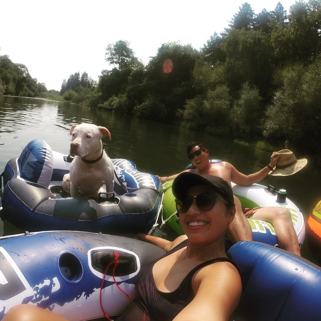Floating down the Russian River