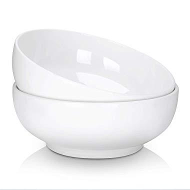 TGLBT 2I30 Super Large Porcelain Serving Bowls - Salad/Pasta Bowl Set - 2 Packs, White