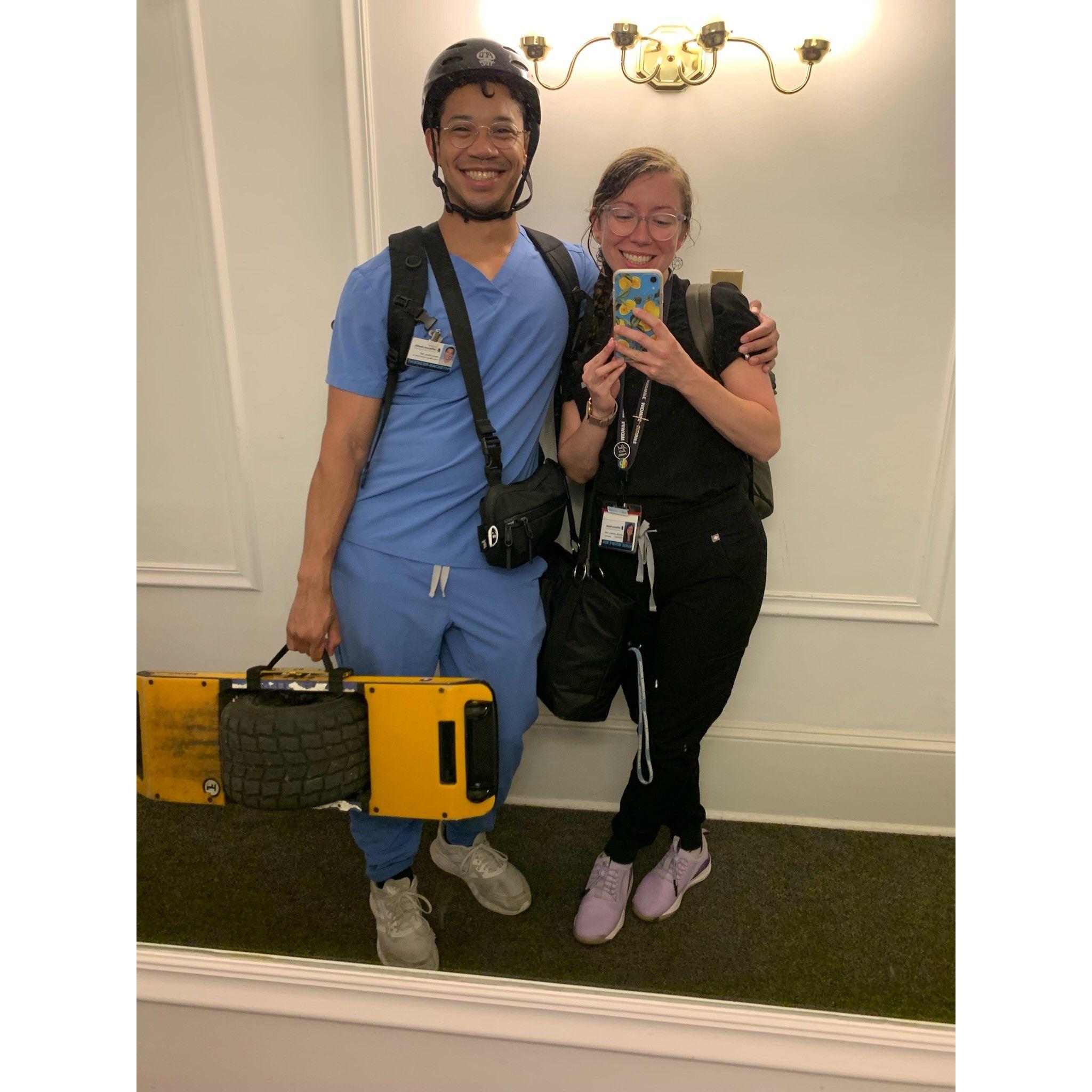 Scrubs selfie in THE mirror