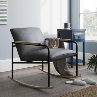 Cottage Road Faux Leather Rocking Chair