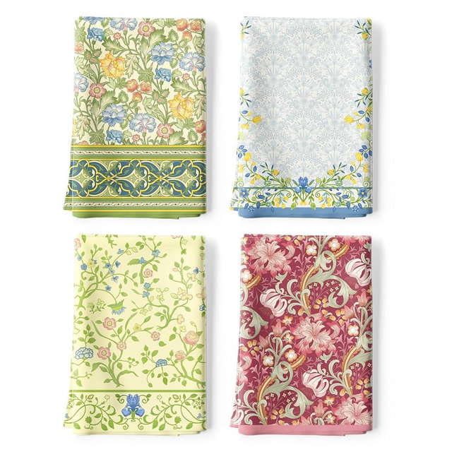 Arquiel Vintage Flower Tea Towels, Cotton Kitchen Towel 18.9 × 27.5 inch, Quick Drying Dish Cloth for Party Anniversary Holiday Decoration, Housewarming Gifts for Mom