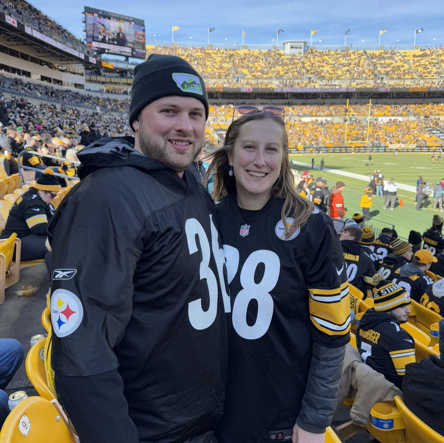 Our first Steelers game together! Go Steelers!