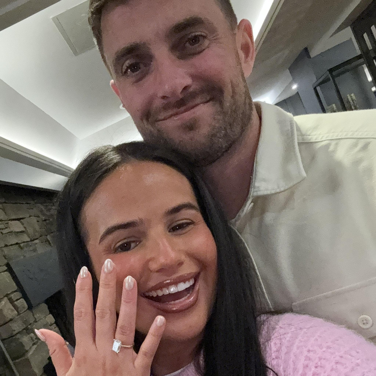 The moment (after a few wines of course) we got engaged!