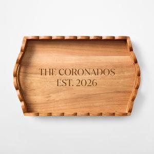 Scalloped Wood Serving Tray - Customized!