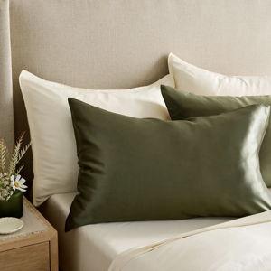 100% Mulberry Silk Pillowcase - King - Dusty Olive