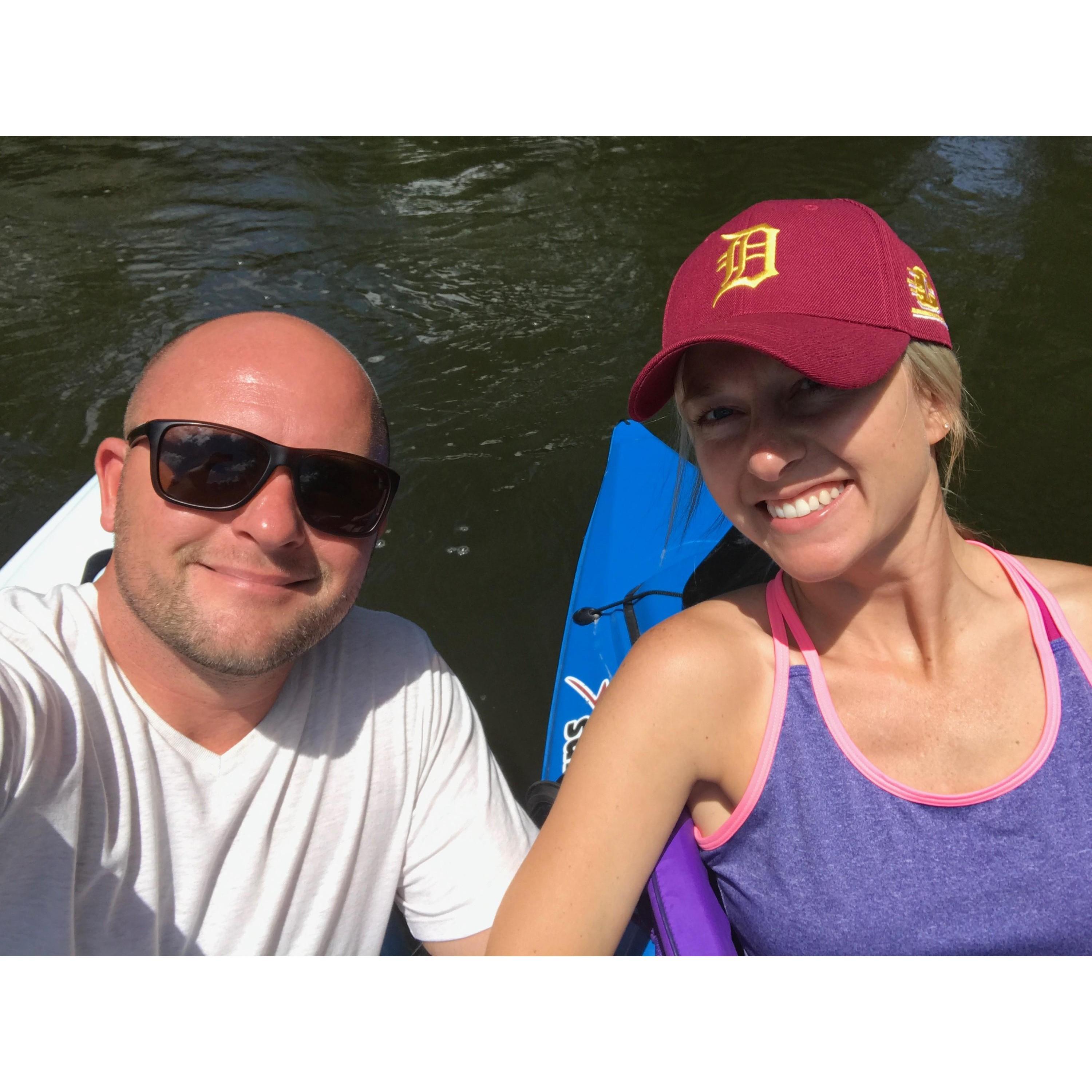 Kayaking on the Kalamazoo River