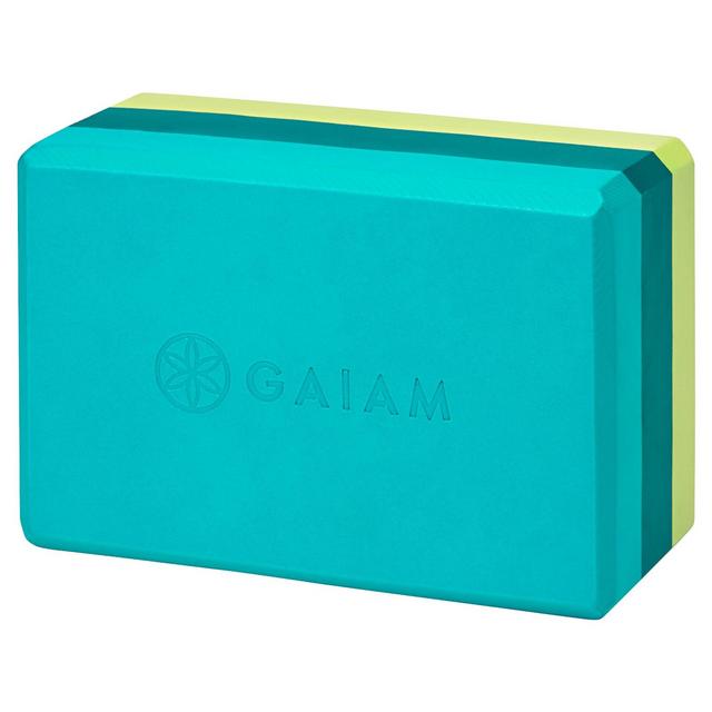 Gaiam Tri-Color Yoga Block in Teal