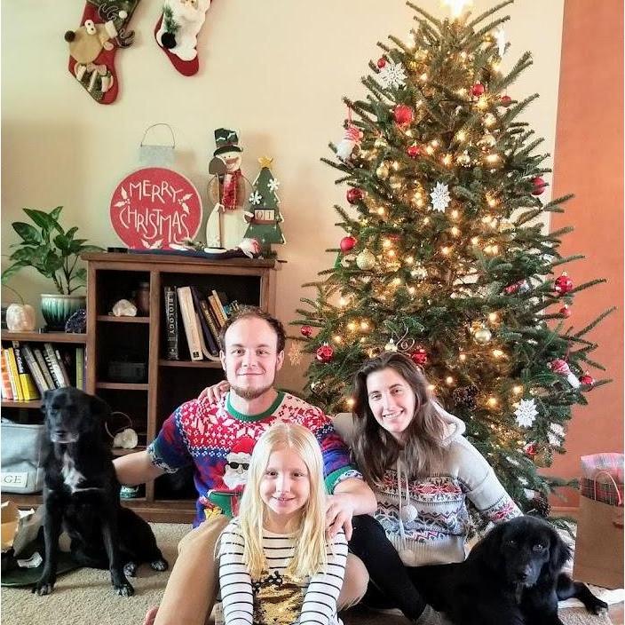 We celebrated Christmas under the first tree we cut down ourselves!
