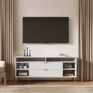 Dumbo 63" Modern 2-Drawer TV Stand with 6-Shelves