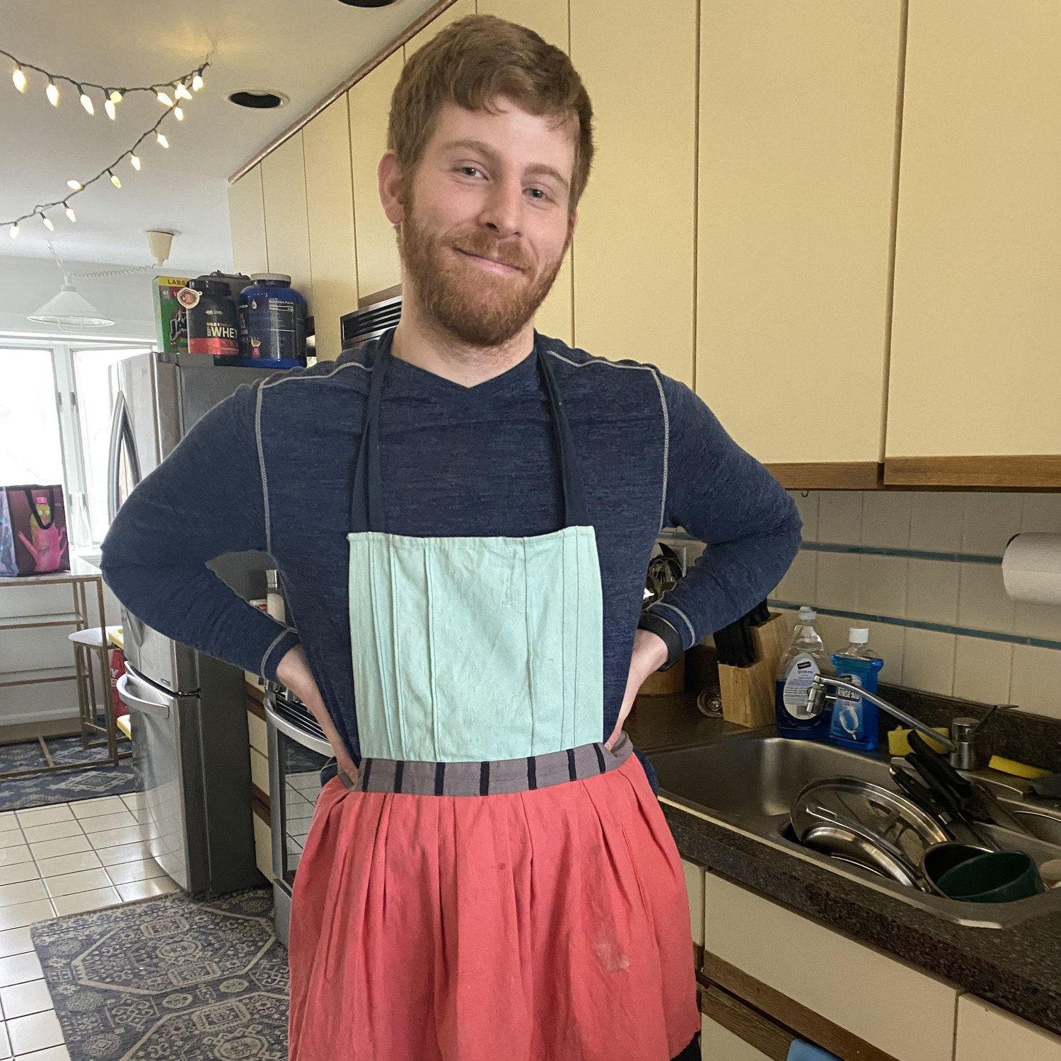 Our first time cooking together, 2021
