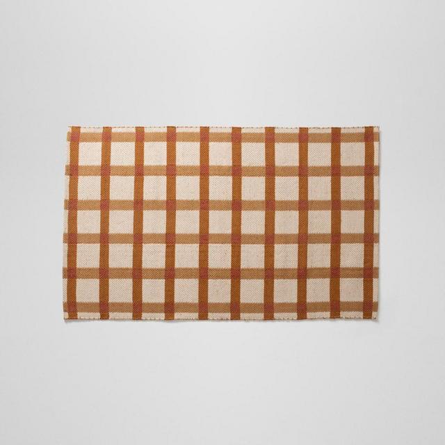 Plaid Wool Rug - Tawny - 3x5