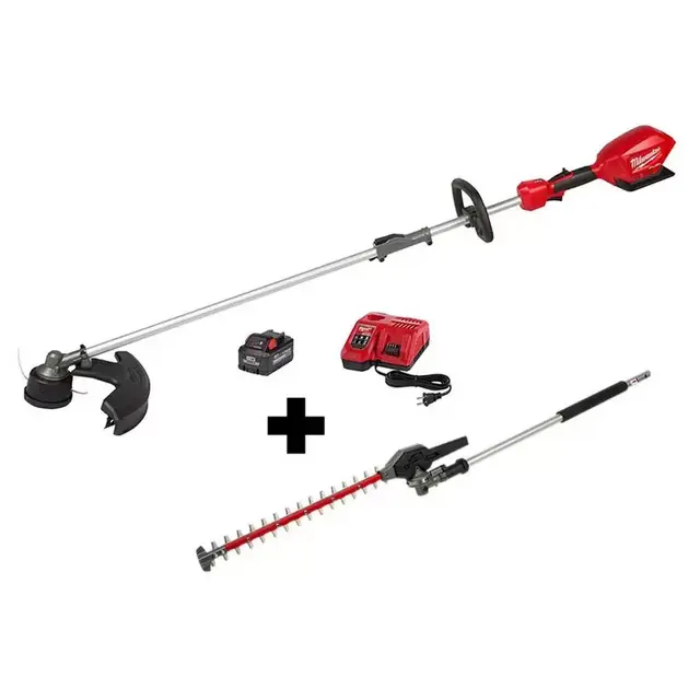 M18 FUEL 18-Volt Lithium-Ion Brushless Cordless String Trimmer Kit with M18 FUEL Hedge Trimmer Attachment