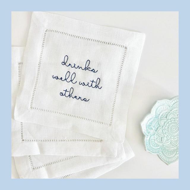 Drinks Well With Others, Cocktail Napkins | Set of 4
