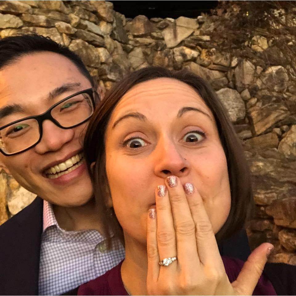 The night of our engagement at the Grove Park Inn in Asheville!