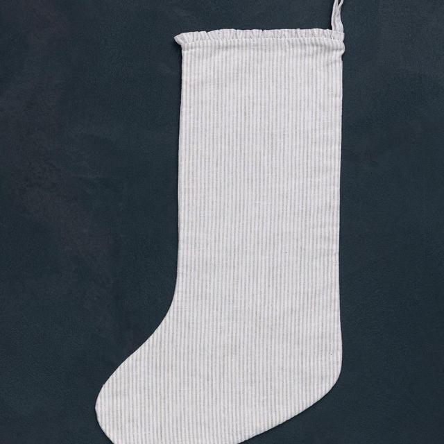 McGee & Co Ruffled Linen Stocking