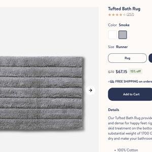 Tufted Bath Rug-Runner
