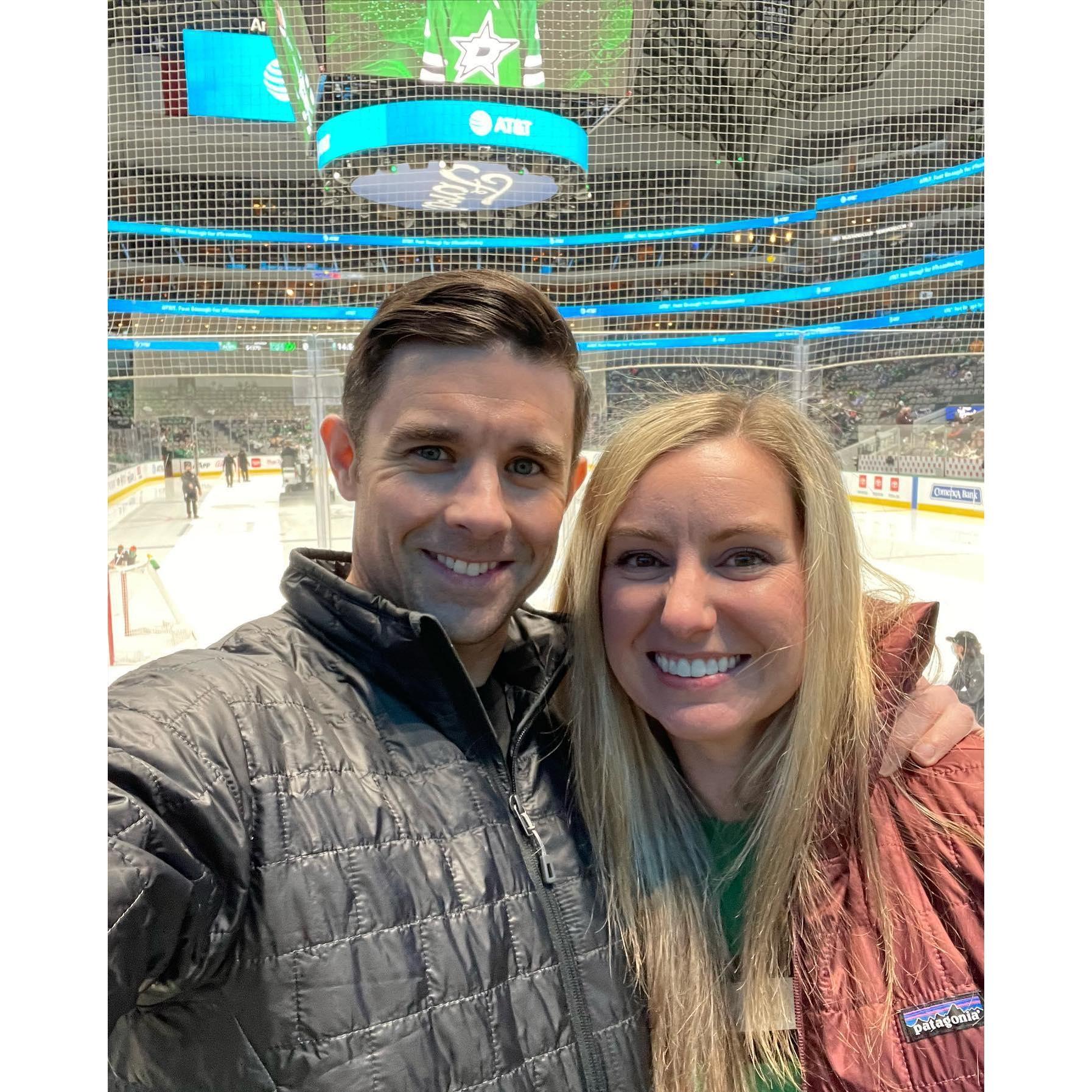 Catching a Dallas Stars game, March 2022.