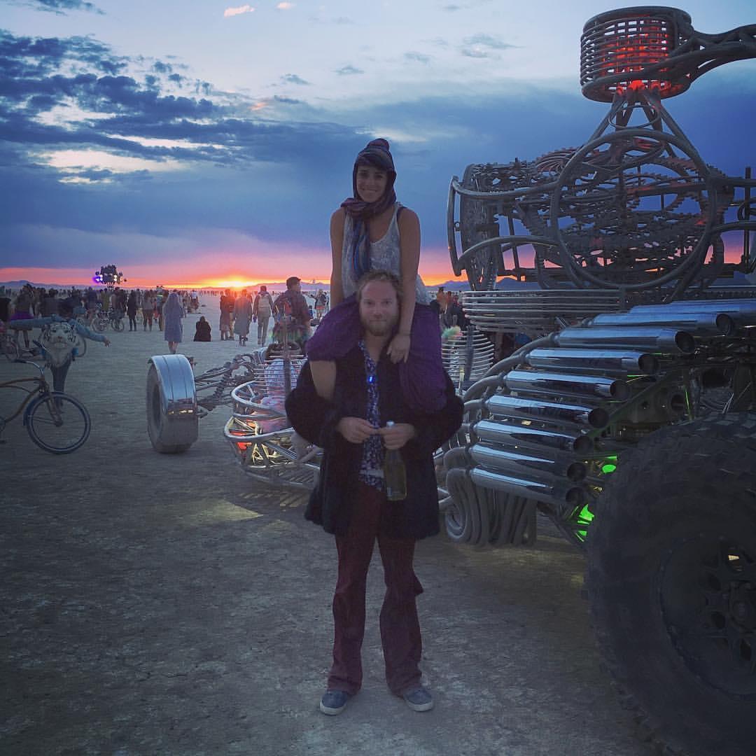 Sunrise at Burning Man in 2016.