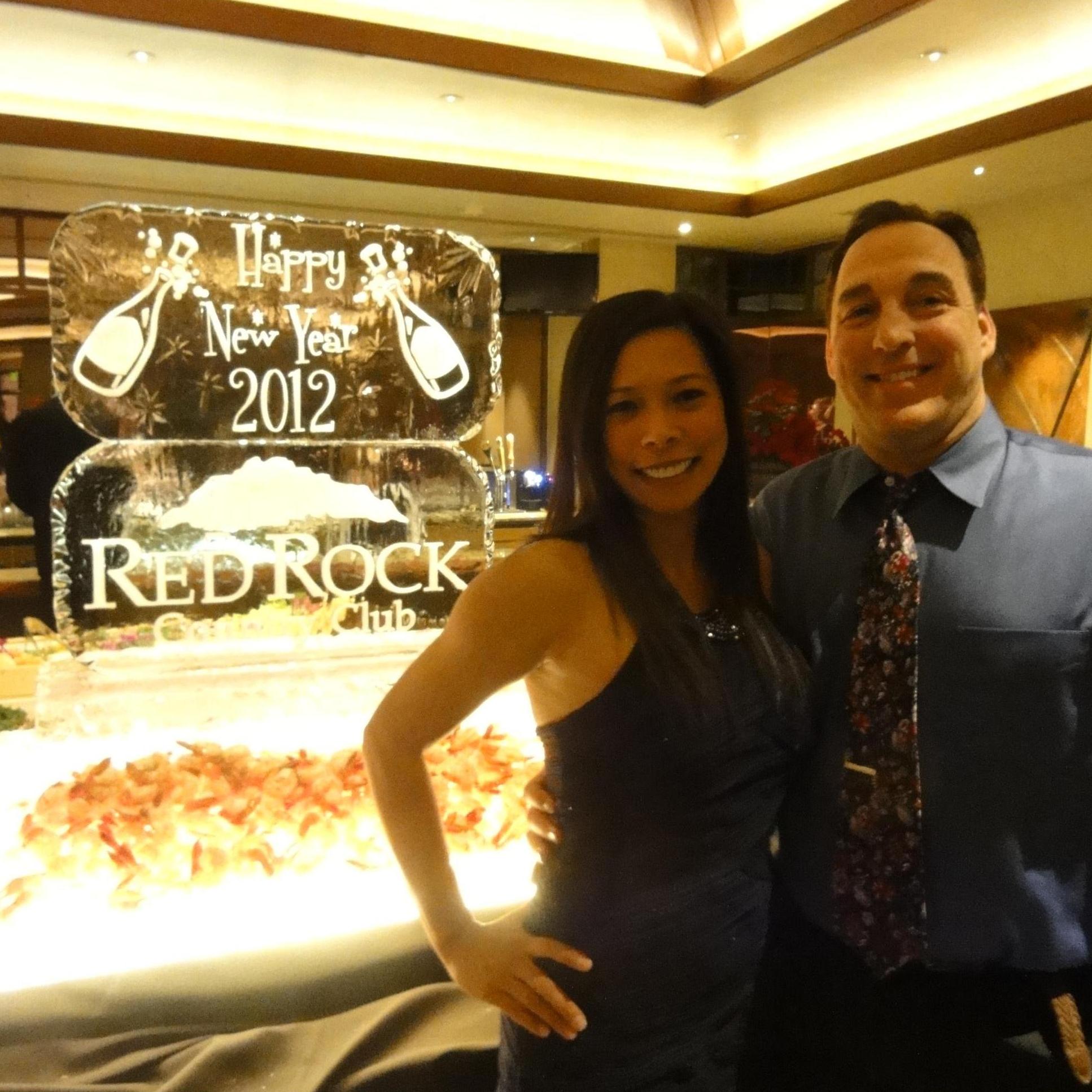 Celebrating new year's eve. 2012.