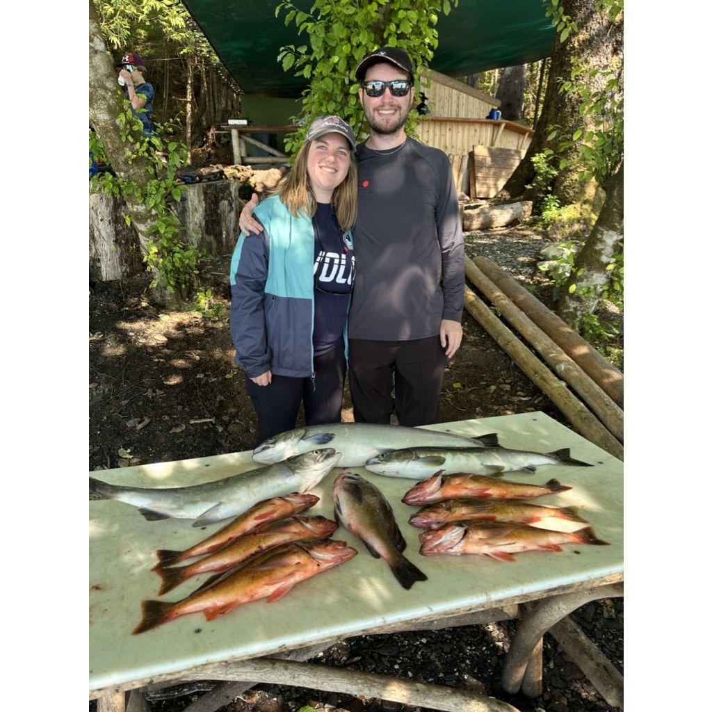 Per usual Drew wants quantity but Elana wants quality. Drew caught the most fish but Elana caught the biggest.