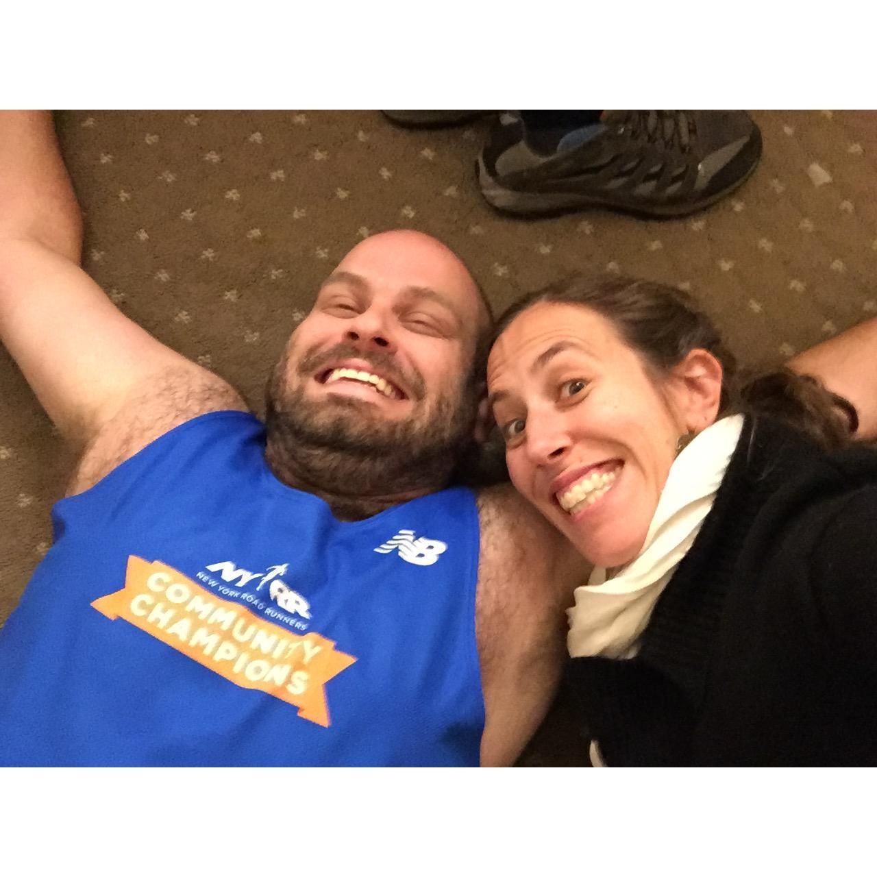 After the NYC Marathon ... "It hurts everywhere!"
