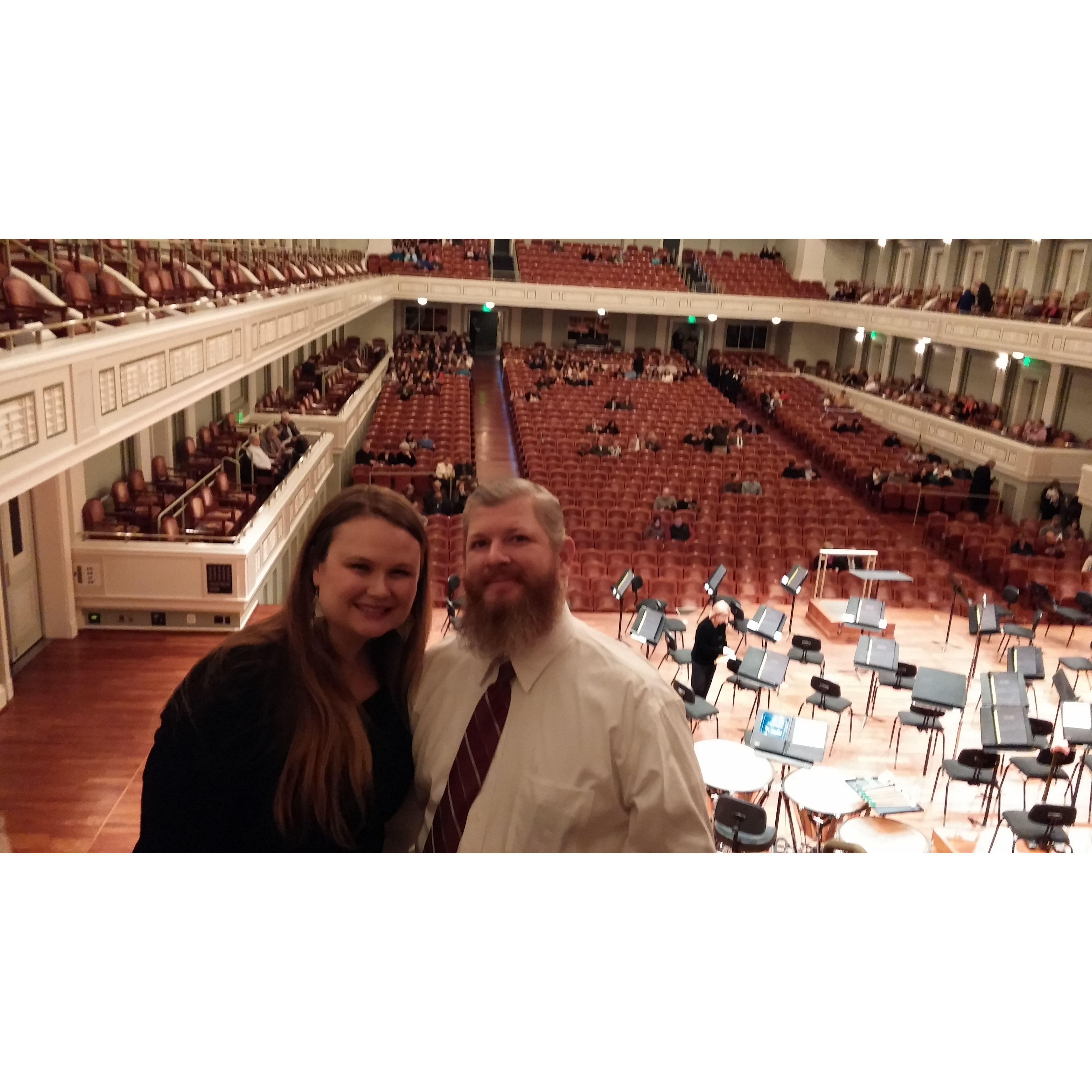 Russell impressing Elizabeth with an amazing date at the Nashville Symphony in 2015