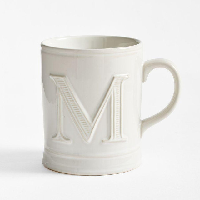 Embossed Alphabet Mug, M