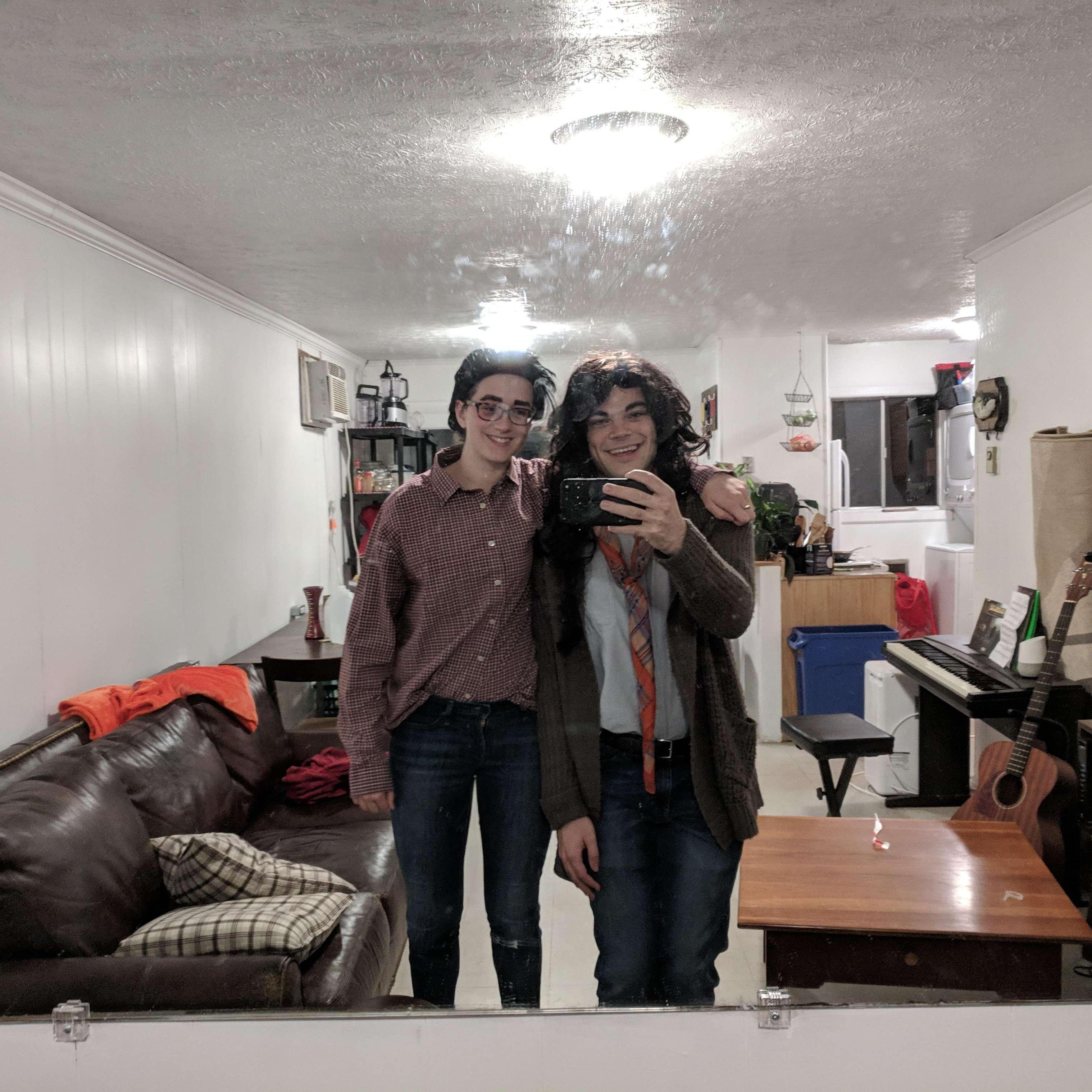 Our most iconic Halloween costume - we dressed as each other! None of our friends recognized Sarah