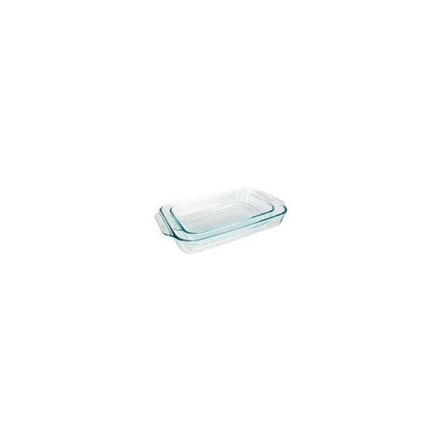 Pyrex Basics 2 Quart Glass Oblong Baking Dish, Clear 7 x 11 inch
