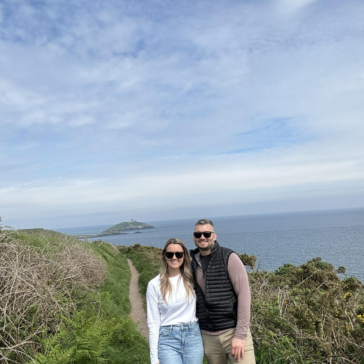 Exploring the Irish coast post engagement