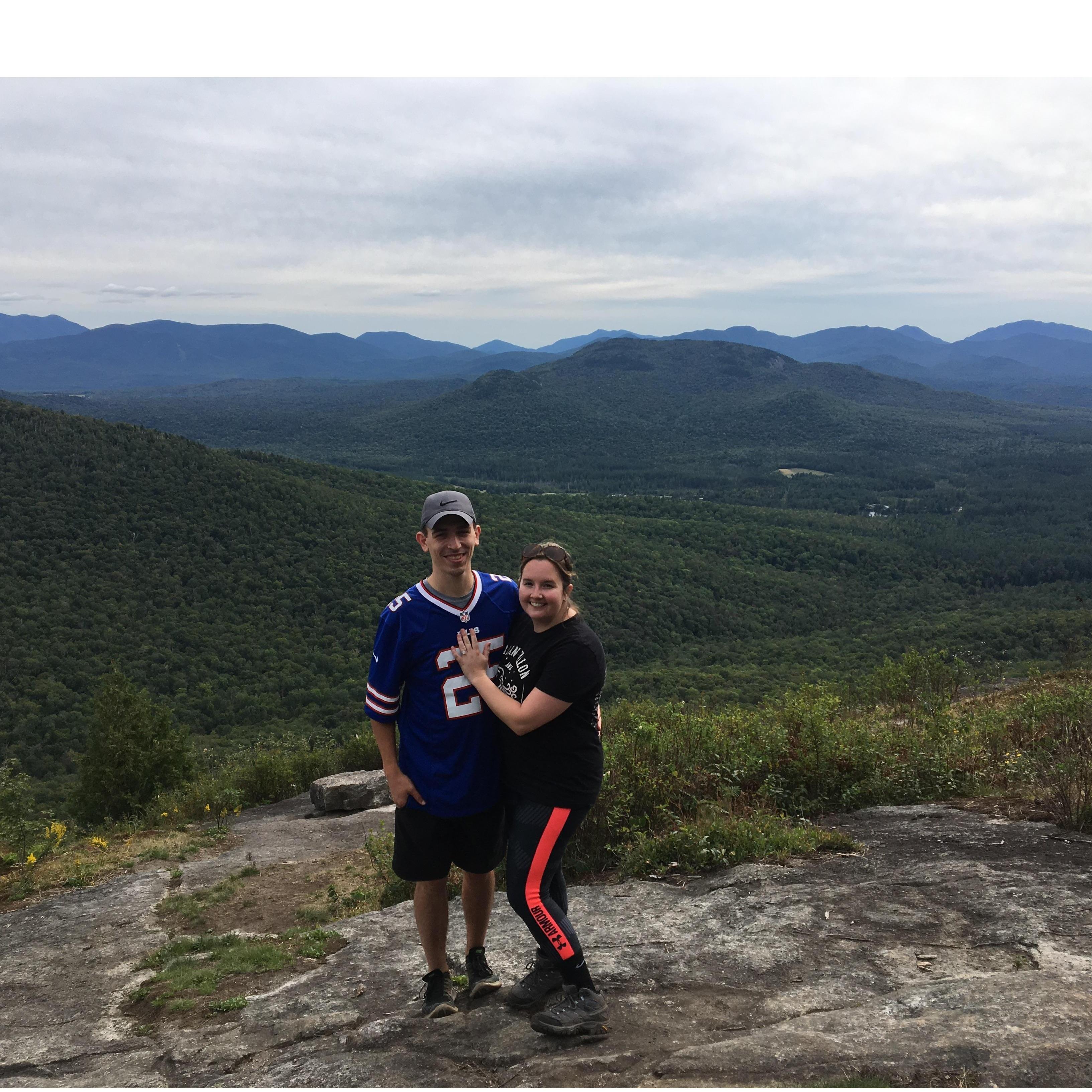 Our engagement was just the start of a week-long hiking trip/vacation in the Adirondacks