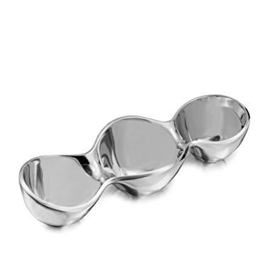 Nambe Triple Condiment Server