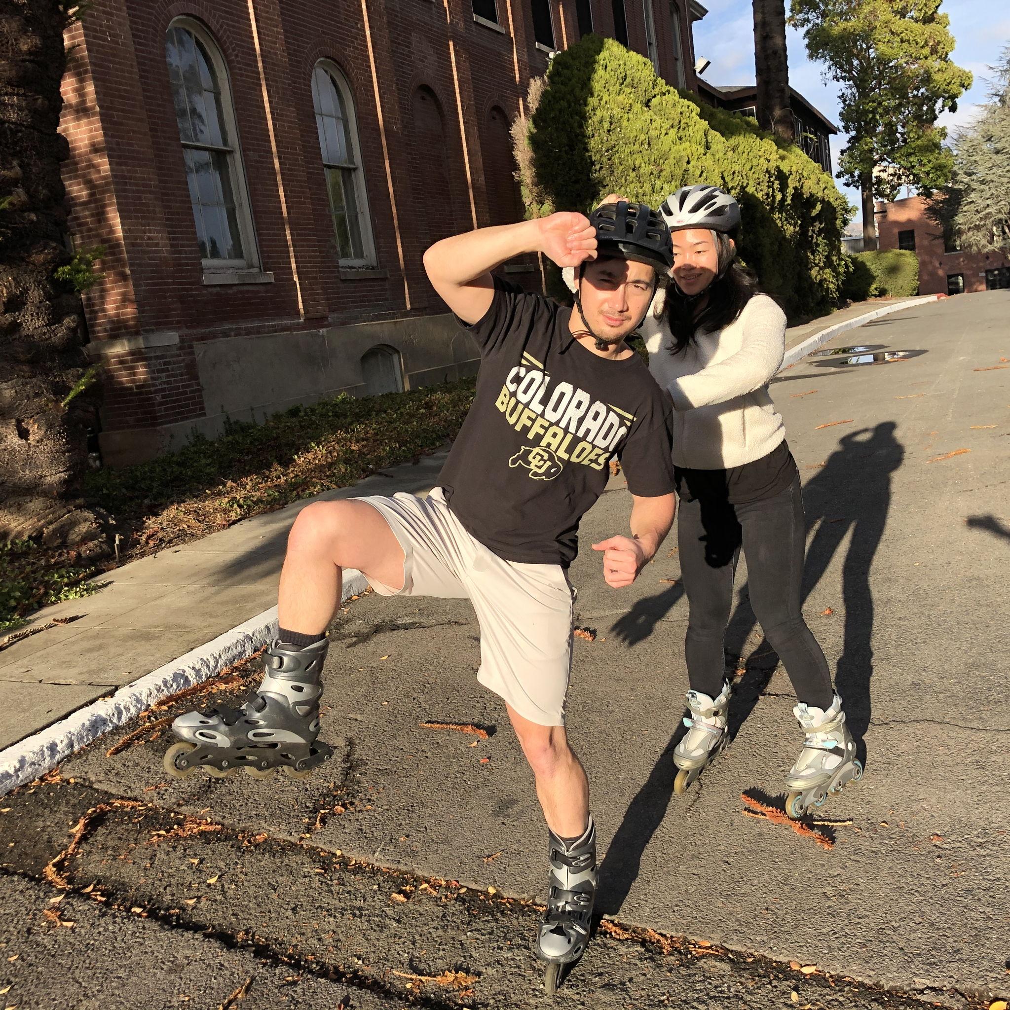 During COVID, they learned how to roller blade.