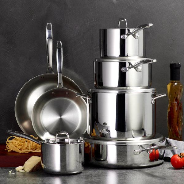 Tramontina Gourmet Tri-Ply Clad 12 Piece Stainless Steel Cookware Set