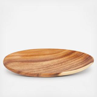 Carved Acacia Wood Serving Platter