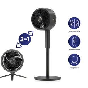 Shark - FlexBreeze Outdoor and Indoor Fan, Cordless & Corded, Pedestal to Tabletop - Dark Gray